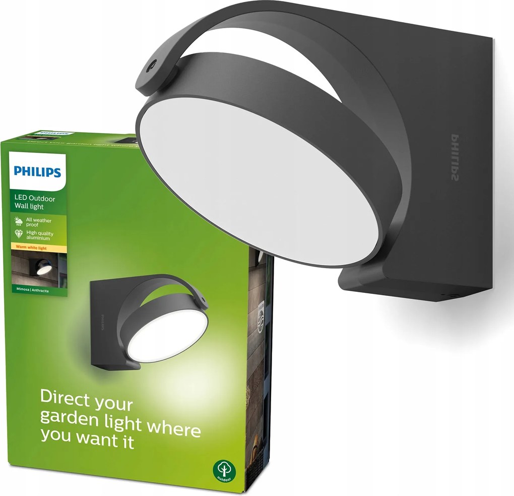 Kerti fali lámpa Kültéri Led homlokzati lámpa 7W 600lm 2700K Philips