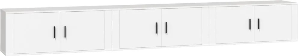 vidaXL 3 db fehér falra szerelhető TV-szekrény 100 x 34,5 x 40 cm