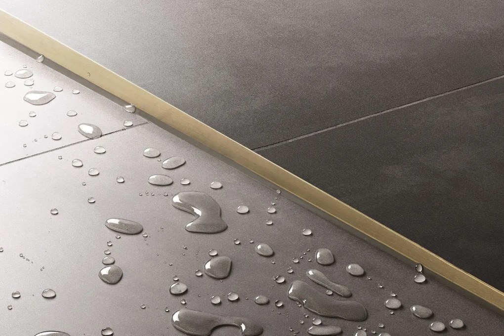 Lejtéskialakító szegély épített zuhanyhoz 140cm Brush Gold