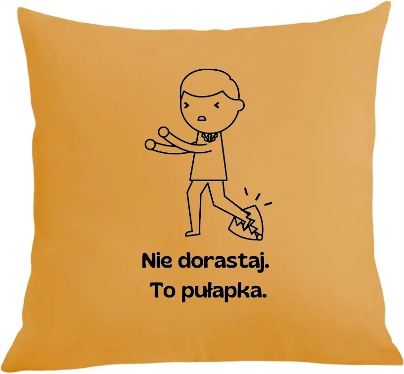 Párna párnahuzat Ne nőj fel, ez egy Csapda