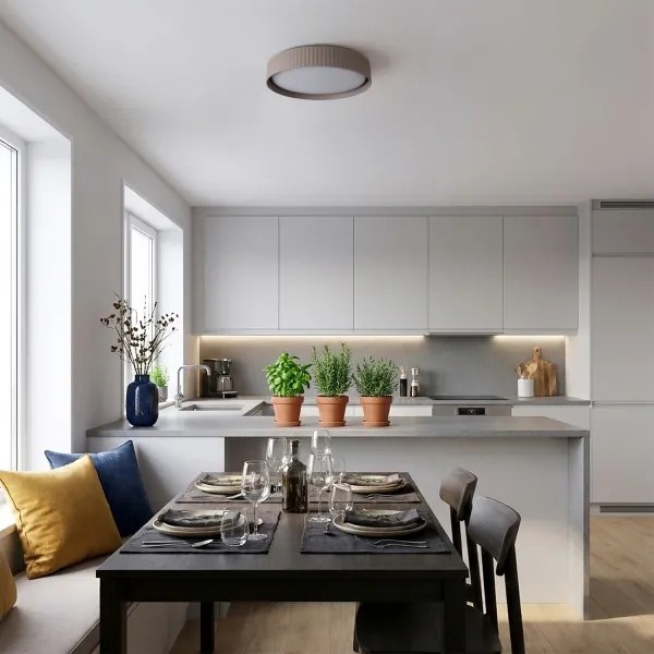 Brilagi - LUCIA LED dimmelhető mennyezeti lámpa LED/48W/230V Ø 41 cm taupe + távirányító