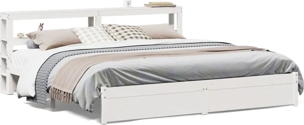 vidaXL fehér ágykeret fejtámlával matrac nélkül 200x200 cm