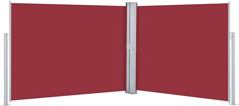 vidaXL piros behúzható oldalsó napellenző 140 x 1000 cm