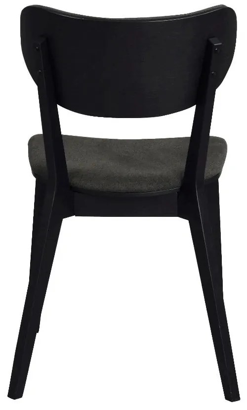 Cato fekete tölgyfa étkezőszék sötétszürke ülőrésszel - Rowico