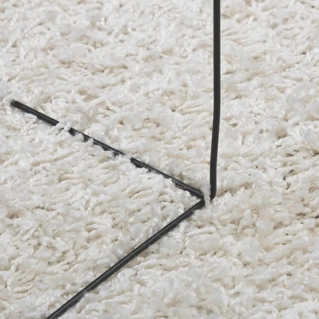 PAMPLONA krémszínű magas szálú bolyhos modern szőnyeg 80x250 cm