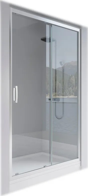 Vela Banyo KAYRA zuhany tolóajtó - 6 mm víztiszta vízlepergető üveggel - 140 x 190 cm