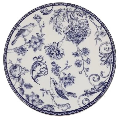 24 darabos étkészlet fehér/kék/porcelán