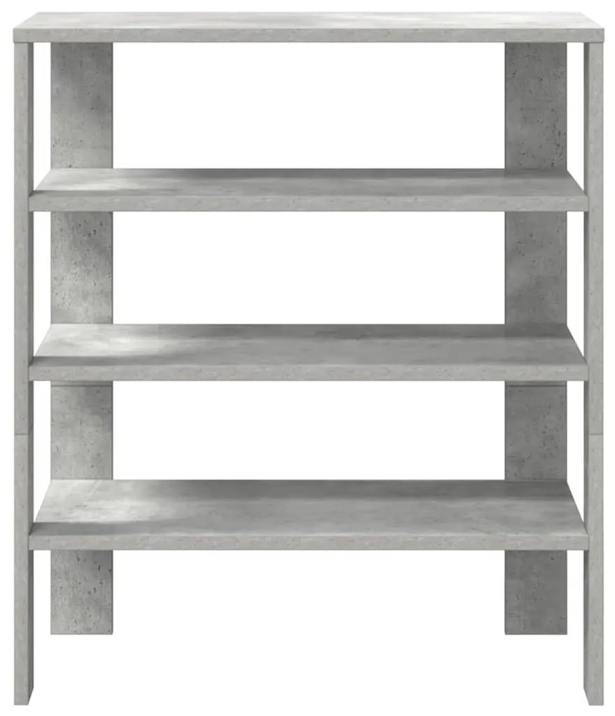 betonszürke szerelt fa cipőtartó 61x32x70 cm
