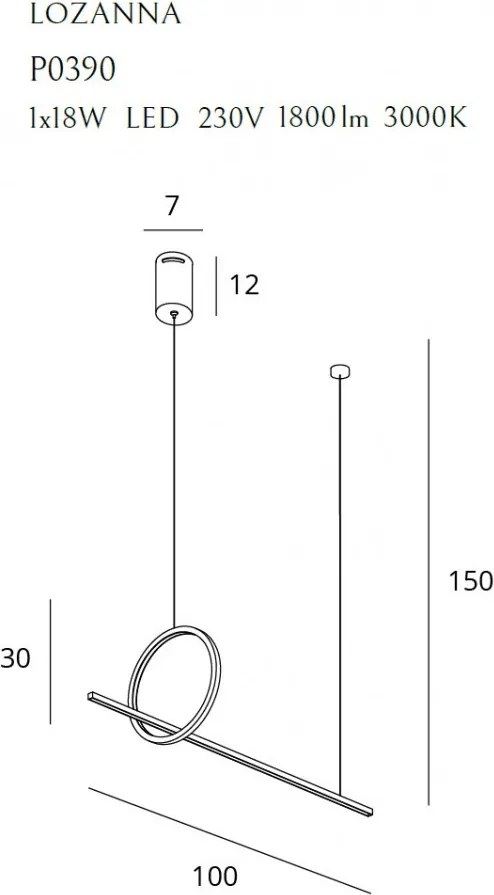 Függeszték Arany MAXLIGHT P0390