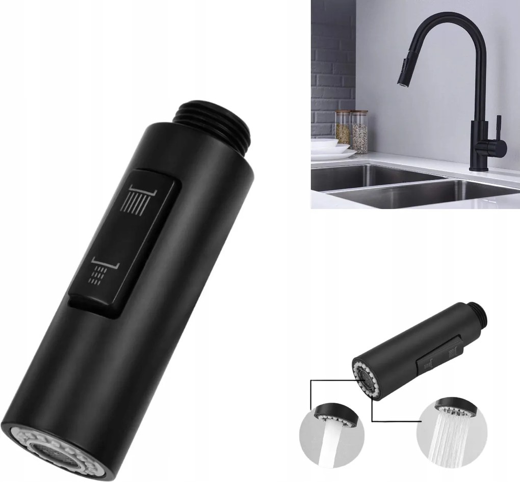 Konyhai Csaptelep Csaptelepbetét Fekete