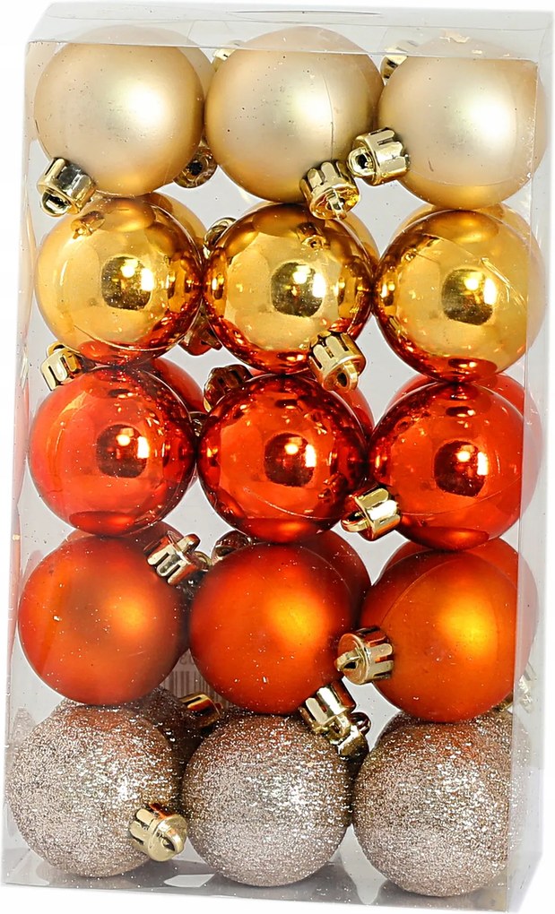 Műanyag karácsonyfadíszek, karácsonyfadíszek, karácsony 4cm/30db, 4 szín