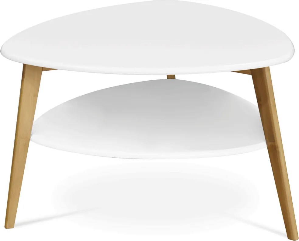 Dohányzóasztal 78 × 78 × 50 cm, MDF, fehér AF-1192 WT