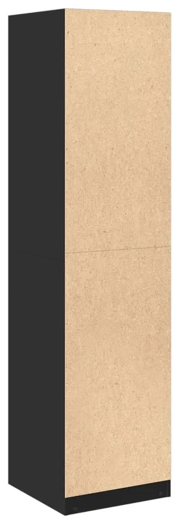 vidaXL fekete szerelt fa ruhásszekrény 50 x 50 x 200 cm