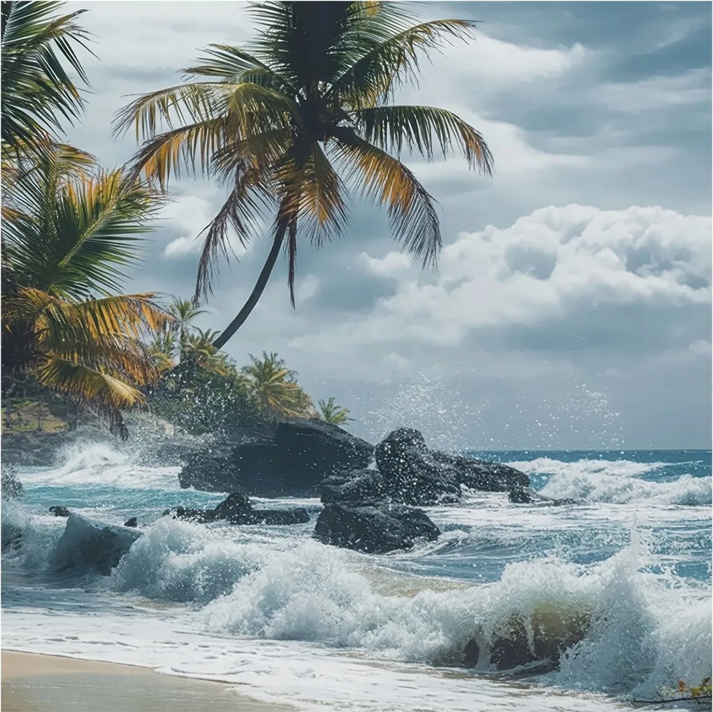 Dekoratív Fali Fotótapéta Egzotikus tengerpart 250x250 Ragasztó