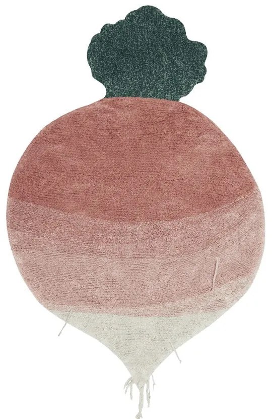 Rózsaszín mosható kézi szövésű pamut gyerek szőnyeg 100x150 cm Ramona the Radish – Lorena Canals