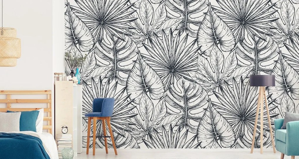 Levél-dzsungel fotótapéta - VE450-300 - 450x300cm