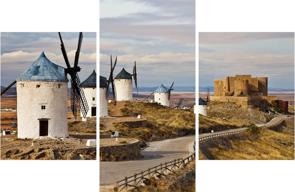 Kép - Consuegra szélmalmai, Spanyolország (90x60 cm)