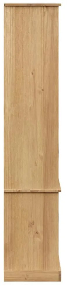 VIGO üvegvitrines tömör fenyőfa éjjeliszekrény 85x35x170 cm