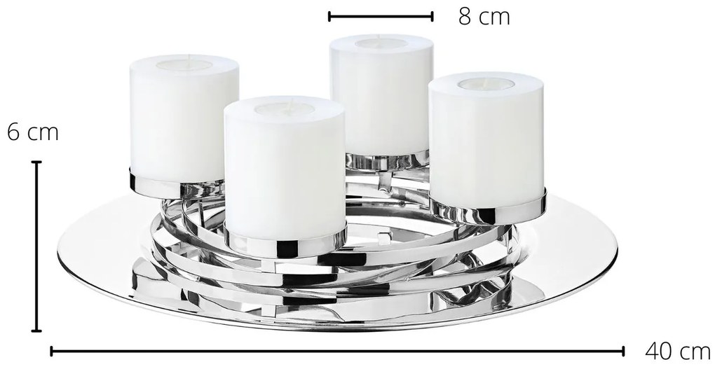 Adventi koszorú La Annabell Ø 40 cm - EDZARD