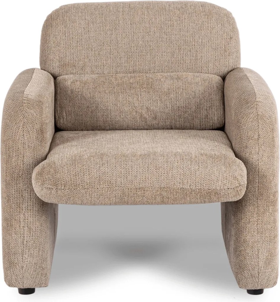 TOGO Modern pihenőfotel, sötétbézs kárpittal