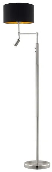 Eglo - LED Állólámpa TUNJA 1xE27/60W/230V + LED/2,1W átm. 38 cm króm/fekete