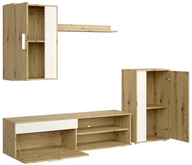 Benson 4 részes nappali szett kézműves tölgy, kasmír