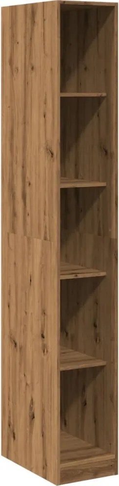 vidaXL kézműves tölgy színű szerelt fa ruhásszekrény 30 x 50 x 200 cm