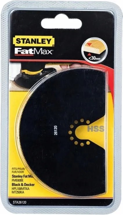 félkör alakú fűrészlap 100mm, Pvc és fém fához, Stanley [STA26120-XJ]