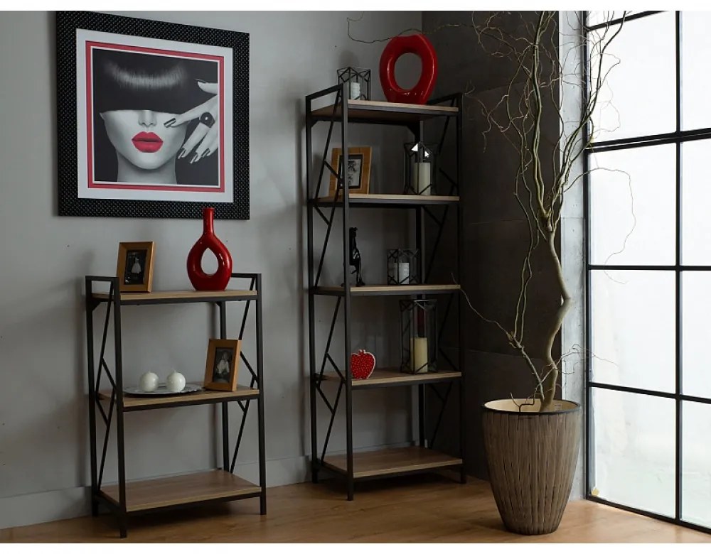 Tablo R3 99cm Könyvespolc Tölgy - Sötétbarna