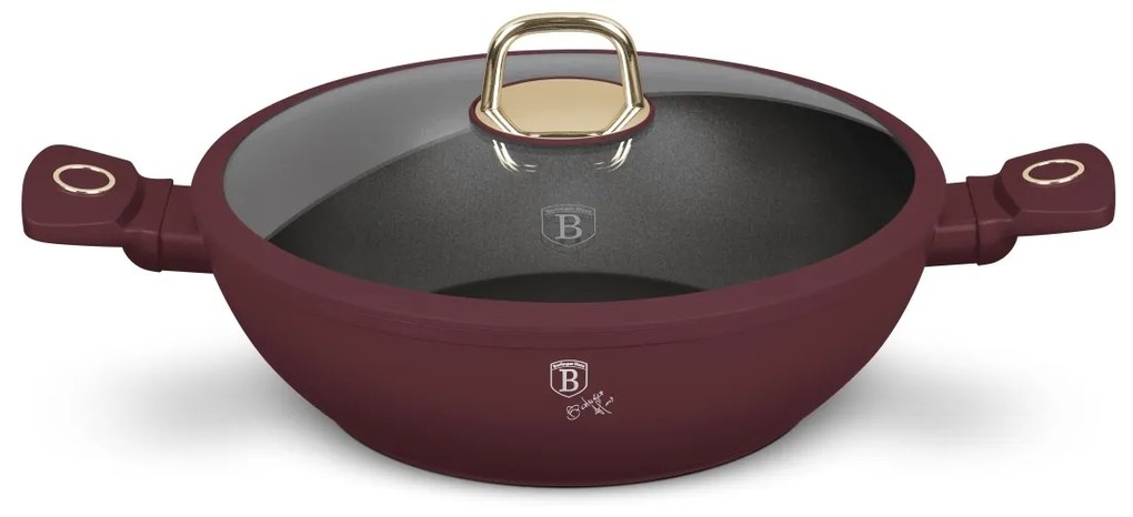 BerlingerHaus Wok fedővel Leonardo 30 cm