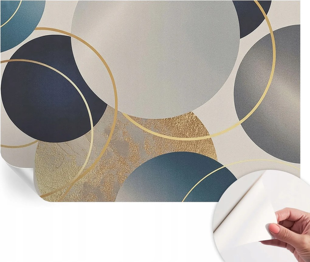 Öntapadós Dekoratív Fotótapéta Hálószobába Kreatív körök 104x70 cm