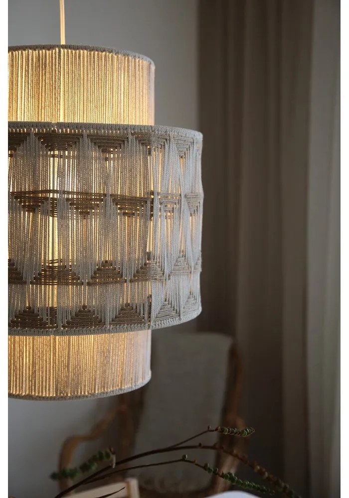 Natúr színű függőlámpa textil-juta búrával ø 45 cm Ano – Markslöjd