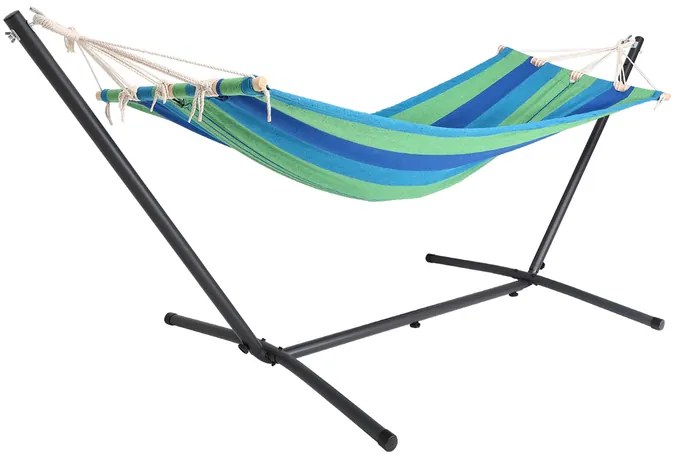 Deuba Hintaágy fém vázzal 200x80 cm - zöld