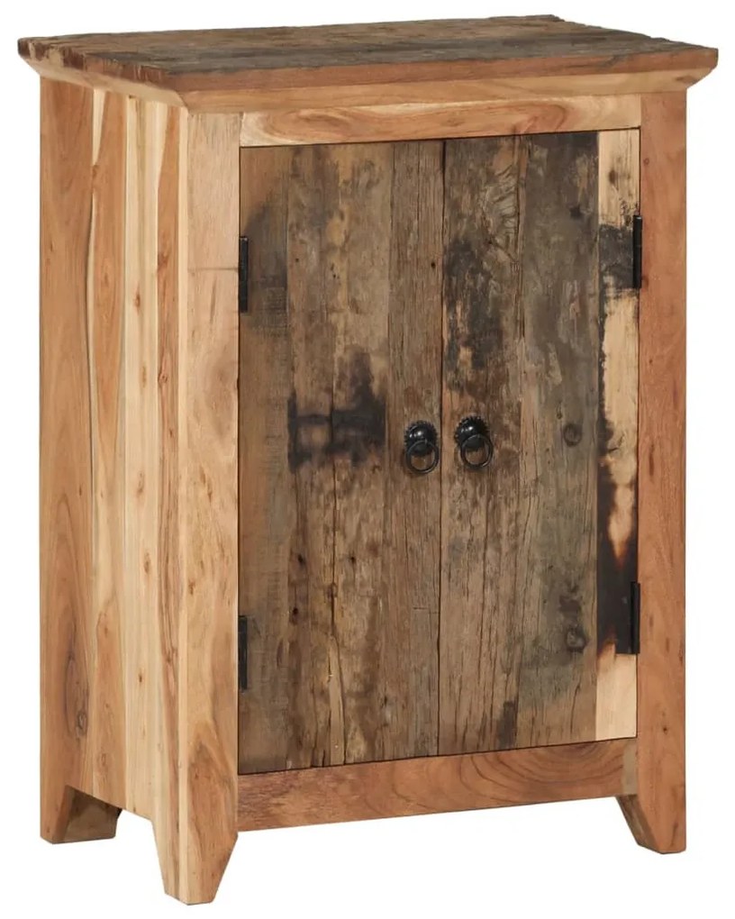 tömör újrahasznosított és akácfa tálalószekrény 55 x 33 x 75 cm