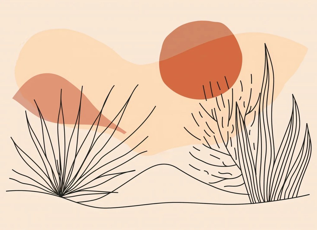 Poszter 55x40cm Puha növényzet