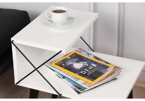 Éjjeliszekrény CROSS 55x50 cm fehér