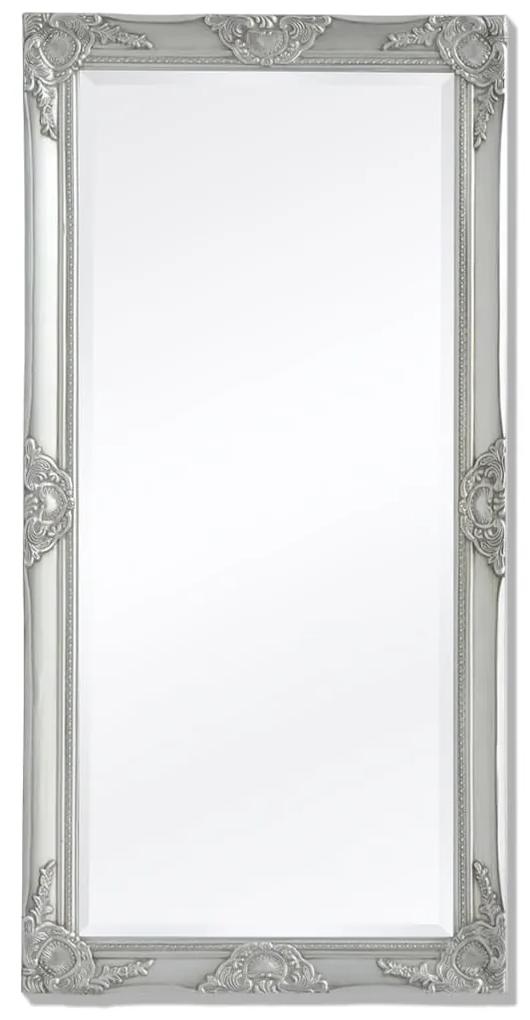 vidaXL Barokk stílusú fali tükör 120x60 cm ezüst