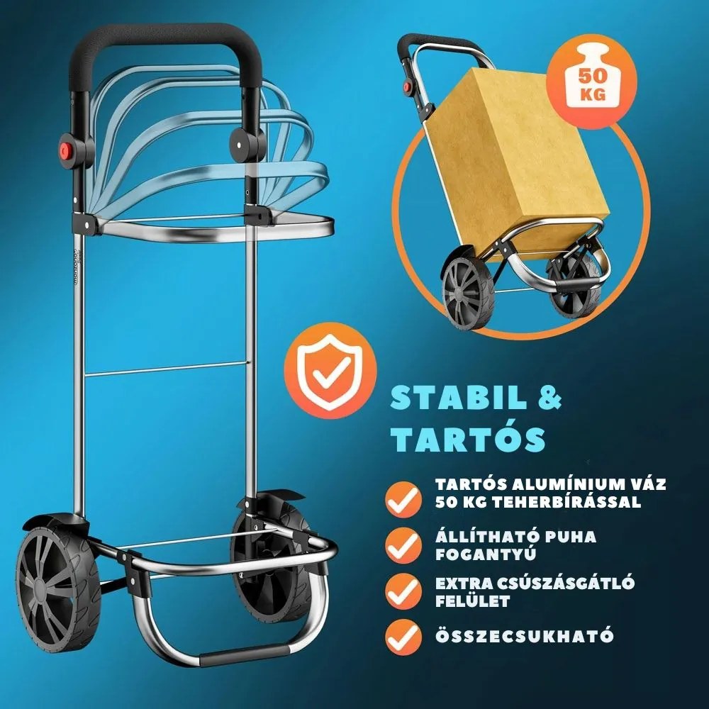 EASY bevásárlótáska kerekekkel, 50l, szürke Monzana