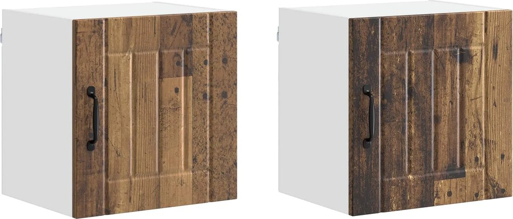 vidaXL Konyhaszekrény 2 pcs Öreg fa 40 x 31 x 40 cm Faanyag