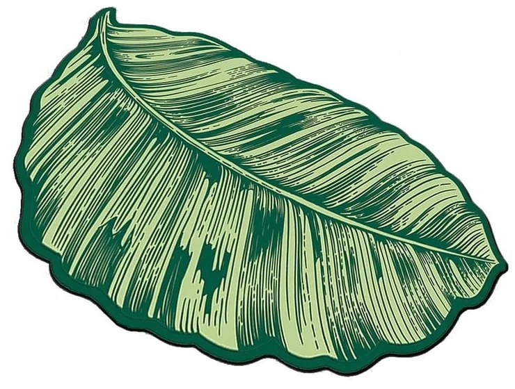 Zöld fürdőszobai kilépő 60x100 cm Sheet – Foutastic