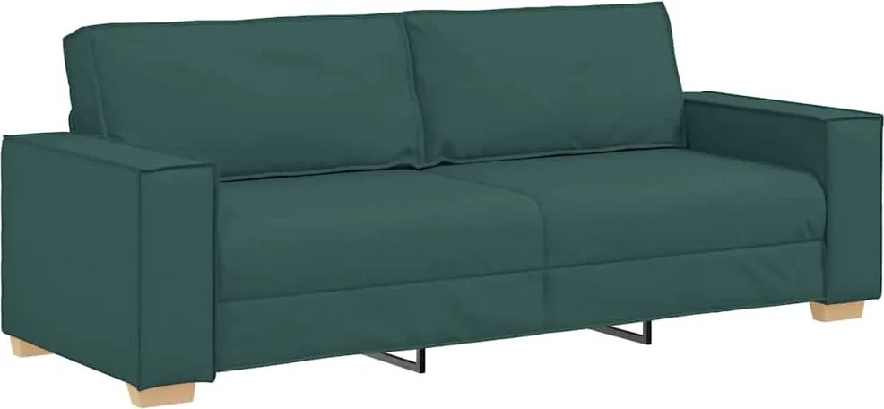 vidaXL Kanapé Sötétzöld 220 x 80 x 84 cm szövet