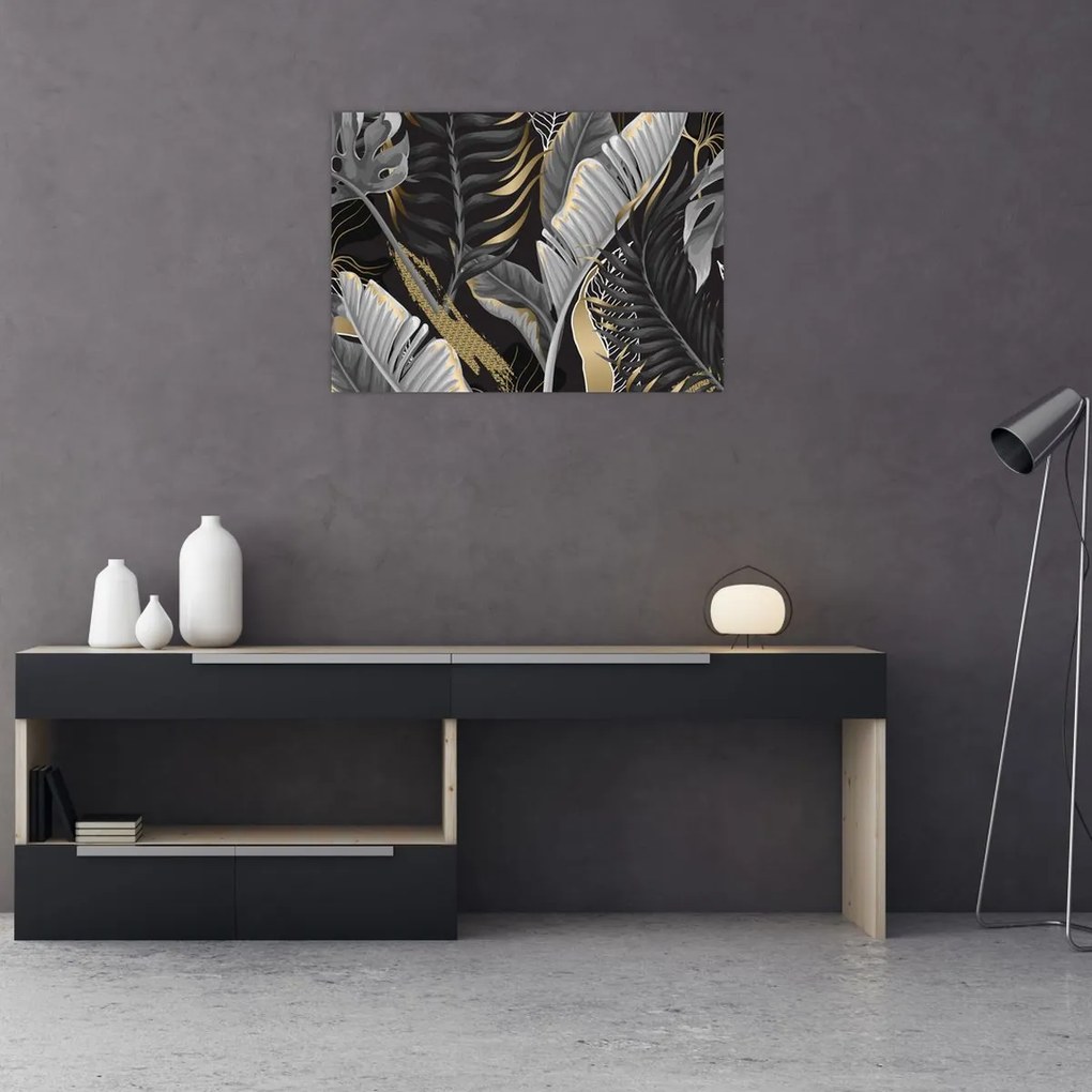 Üveg kép - Arany dzsungel (70x50 cm)