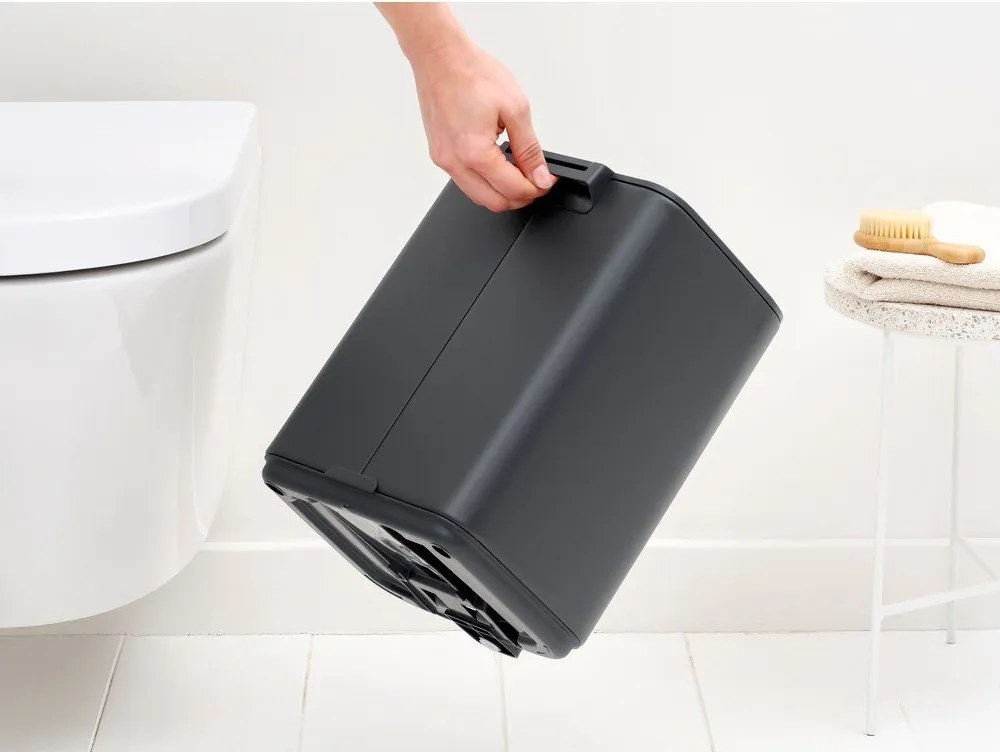 Sötétszürke acél pedálos szemetes 7 l Bo – Brabantia