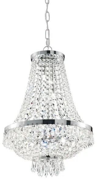 Ideal Lux - LED Kristály csillár láncon CAESAR 6xG9/3W/230V átm. 38 cm króm