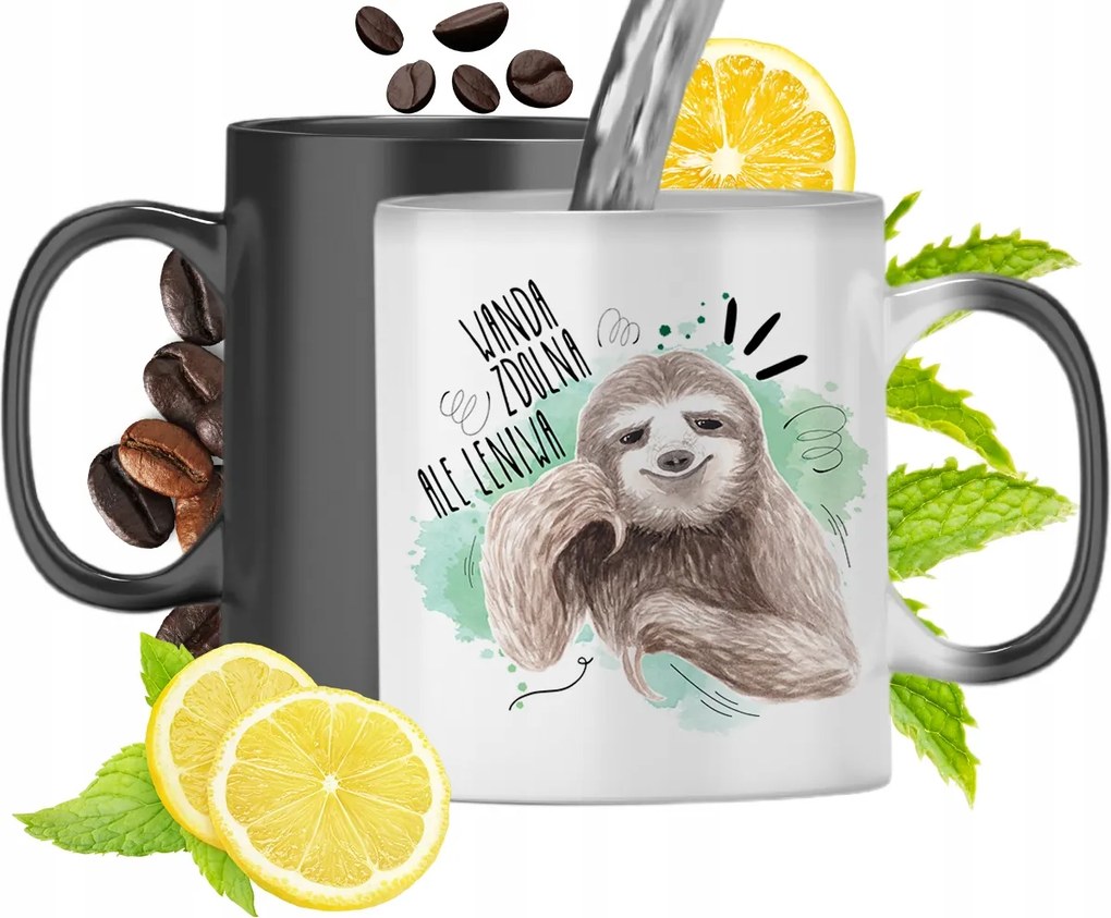 Mágikus bögre Vandának Fekete matt nyomott mintával 330ml