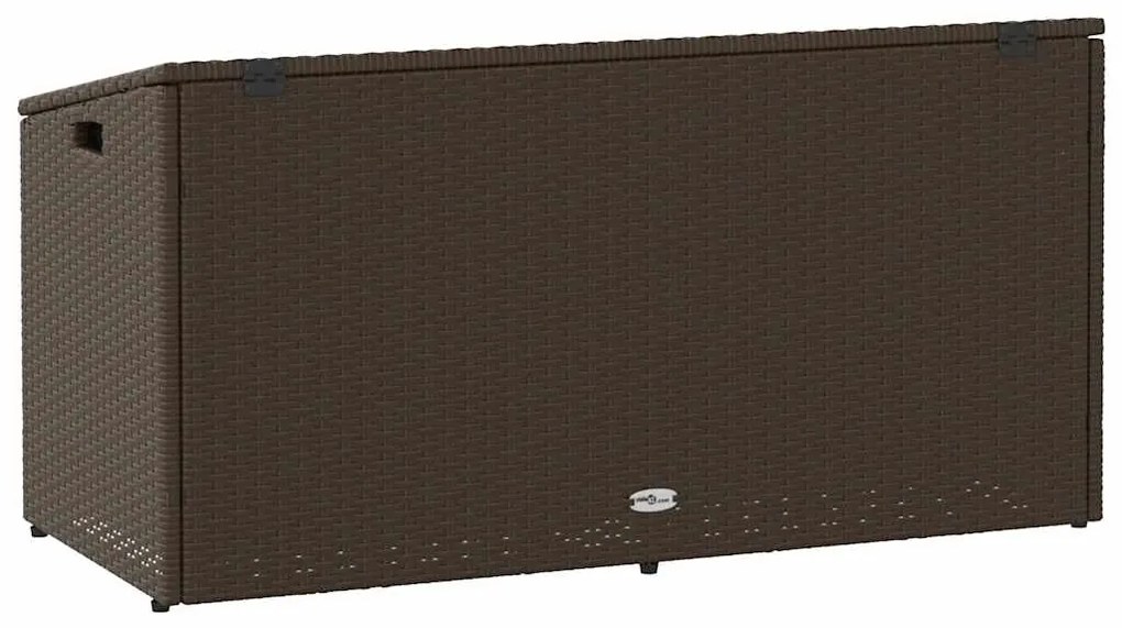 barna polyrattan kerti tárolóláda 110x50x58 cm