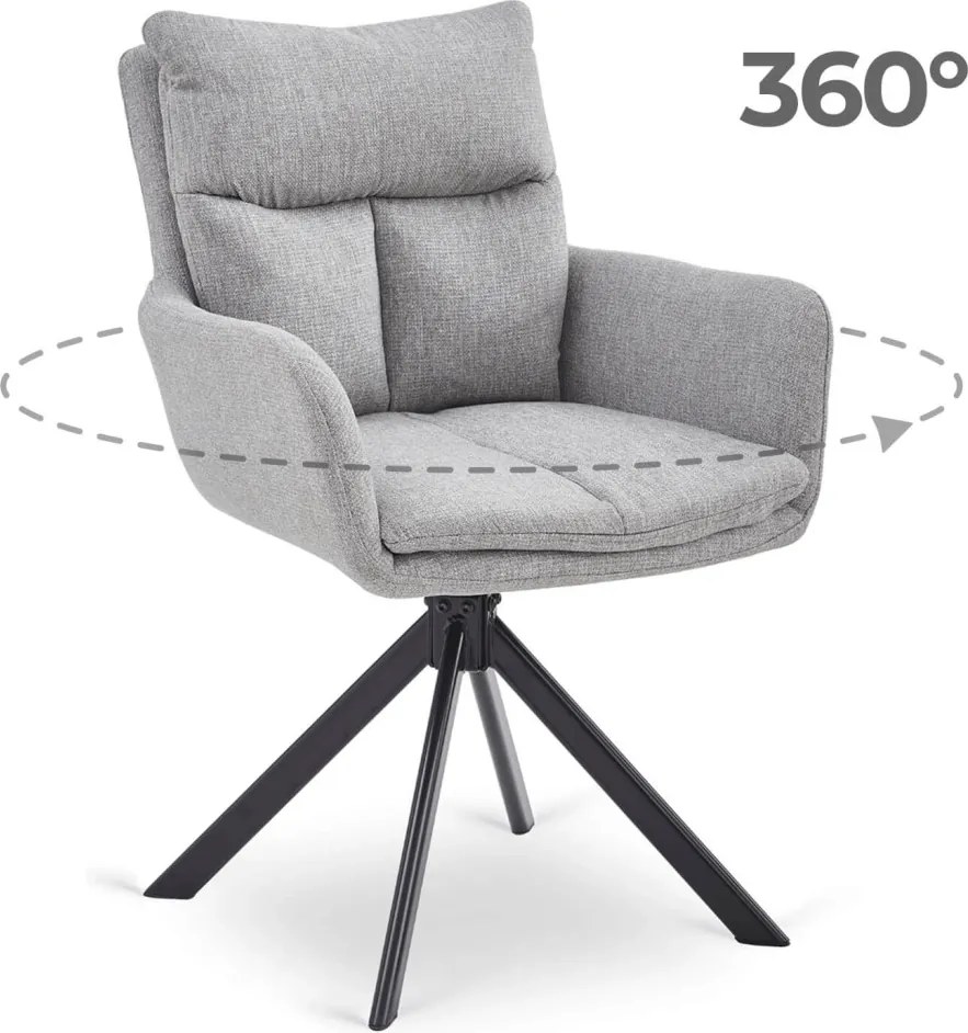 Paul forgószék szürke színben