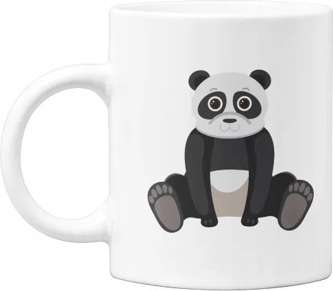 Panda bögre nyomott mintával Fehér Ajándék Név Ajándék