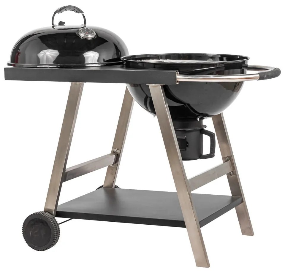 MIR709 Faszenes grill polccal és kerekekkel 56 cm