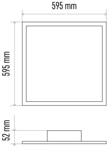 LED állítható mennyezeti lámpa 40W/230V + távirányító, 2700-6000K